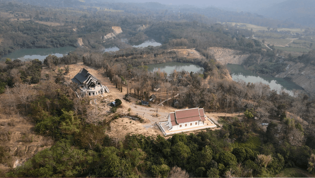 Chiang Mai Smog and Ban Pong Landscape during the smokey season of 2023